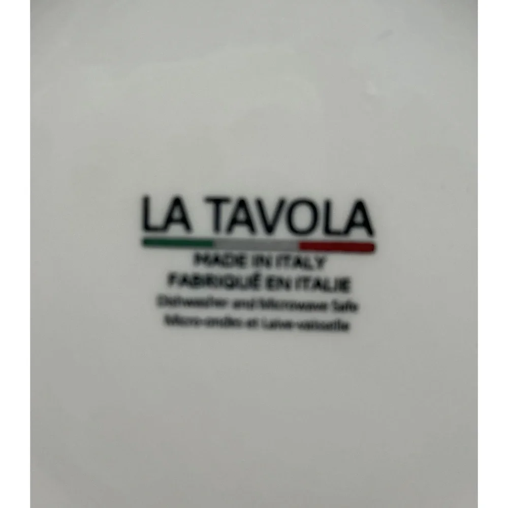 4 Hand Painted La Tavola Pasta Bowls Olive & Leaves Ceramic 9